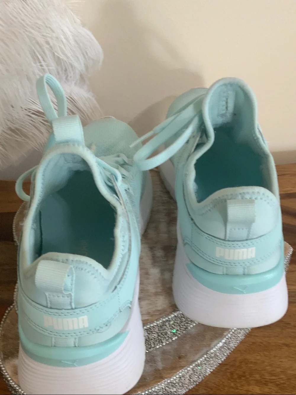 Puma Minty Aqua Lace-Up Sneakers